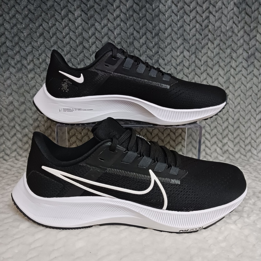 Nike Air Zoom Pegasus 38 Black White Women's Walking Running Shoes Size 9.5